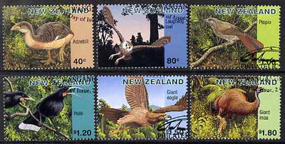 New Zealand 1996 Extinct Birds perf set of 6 fine used, SG 2028-33