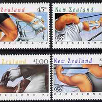 New Zealand 1992 Barcelona Olympic Games - 2nd issue perf set of 4 unmounted mint SG 1670-3