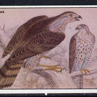 Staffa 1982 Birds of Prey #10 (Gos Hawk) imperf souvenir sheet (£1 value) unmounted mint