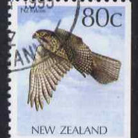 New Zealand 1988-95 NZ Falcon 80c from Native Birds def set fine used, SG 1467a
