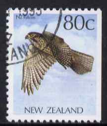 New Zealand 1988-95 NZ Falcon 80c from Native Birds def set fine used, SG 1467a