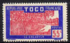 Togo 1924-38 Cocoa Trees 55c carmine & ultramarine unmounted mint, SG 75
