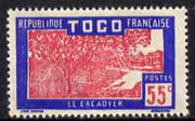 Togo 1924-38 Cocoa Trees 55c carmine & ultramarine unmounted mint, SG 75