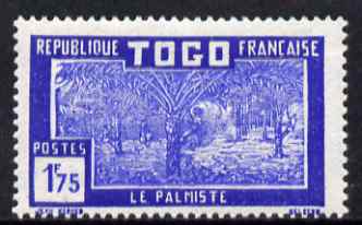 Togo 1924-38 Palm Trees 1f75 blue & ultramarine unmounted mint, SG 91