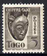 Togo 1940 Postage Due 5c Native Mask unmounted mint unissued without RF similar to SG D151
