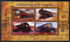 Congo 2009 Steam Locomotives #1 imperf sheetlet containing 4 values unmounted mint
