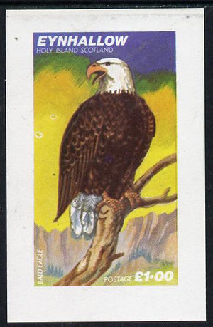 Eynhallow 1977 Bald Eagle imperf souvenir sheet (£1 value) unmounted mint