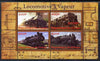Congo 2009 Steam Locomotives #2 perf sheetlet containing 4 values unmounted mint
