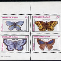 Eynhallow 1982 Butterflies (Polyommatus Acis) perf,set of 4 values (10p to 75p) unmounted mint