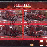 Congo 2009 Fire Engines perf sheetlet containing 4 values cto used