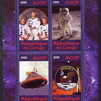 Congo 2009 40th Anniversary of Apollo 11 perf sheetlet containing 4 values unmounted mint