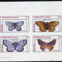 Eynhallow 1982 Butterflies (Polyommatus Acis) imperf,set of 4 values (10p to 75p) unmounted mint
