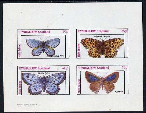 Eynhallow 1982 Butterflies (Polyommatus Acis) imperf,set of 4 values (10p to 75p) unmounted mint