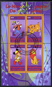 Congo 2009 The Magical World of Walt Disney #4 perf sheetlet containing 4 values cto used