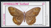 Eynhallow 1982 Butterflies (Hipparchia Semele) imperf souvenir sheet (£1 value) unmounted mint