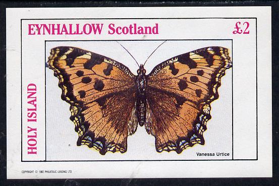 Eynhallow 1982 Butterflies (Vanessa Urtice) imperf deluxe sheet (£2 value) unmounted mint