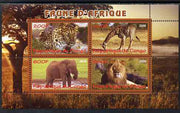 Congo 2009 African Animals perf sheetlet containing 4 values unmounted mint