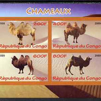 Congo 2009 Camels imperf sheetlet containing 4 values unmounted mint