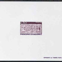 Andorra - French 1983-90 Early Coat of Arms 30c def Epreuves de luxe card in issued colours as SG F338