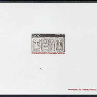 Andorra - French 1983-90 Early Coat of Arms 5f def Epreuves de luxe card in issued colours as SG F349