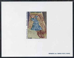 Andorra - French 1983 Romanesque Art 4f Epreuves de luxe card in issued colours as SG F354