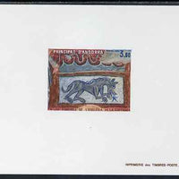 Andorra - French 1982 Romanesque Art 3f Epreuves de luxe card in issued colours as SG F324