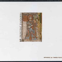 Andorra - French 1985 Pre-Romanesque Art 5f Epreuves de luxe card in issued colours as SG F370