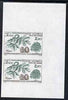 Andorra - French 1984 Nature Protection 2f10 Walnut Tree imperf pair from limited printing unmounted mint as SG F361