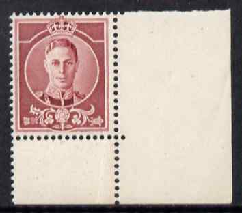Great Britain 1937 KG6 Waterlow full-face undenominated essay in claret, unmounted mint