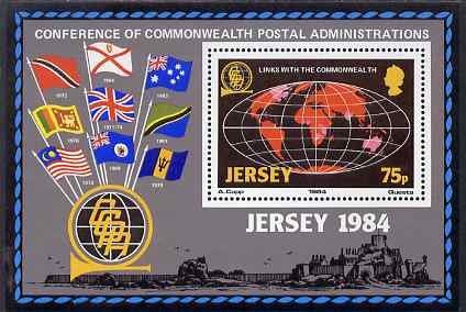 Jersey 1984 Links with the Commonwealth perf m/sheet unmounted mint, SG MS 333