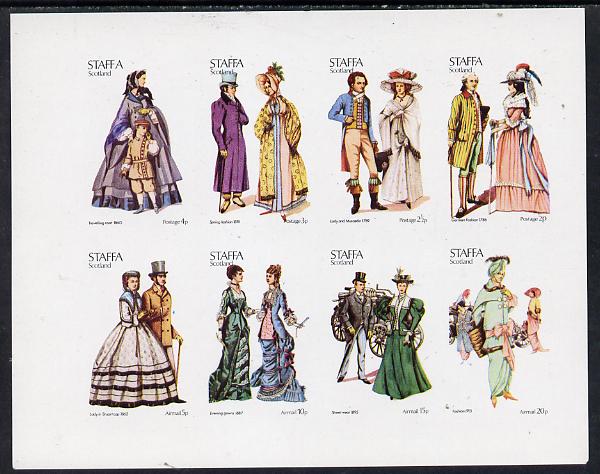 Staffa 1974 Costumes imperf,set of 8 values (0.5p to 20p) unmounted mint