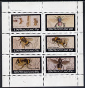 Staffa 1982 Bees (Clerus Apiarius) perf set of 6 values (15p to 75p) unmounted mint