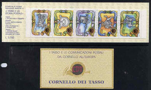 Italy1993 The Taxis Family in Postal History 3,750L booklet complete and fine SG SB9