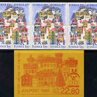 Sweden 1986 Christmas 22k80 booklet (Village) complete and fine, SG SB395