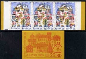 Sweden 1986 Christmas 22k80 booklet (Village) complete and fine, SG SB395