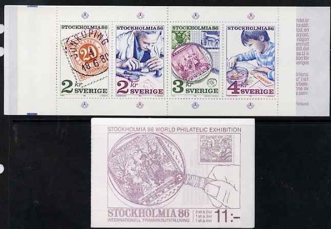 Sweden 1986 Stockholmoa 86 (Stamp Exhibition) 11k booklet complete and fine, SG SB 386