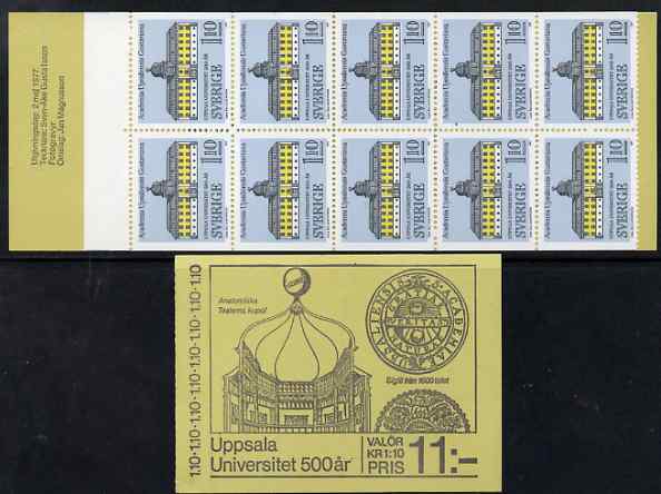 Sweden 1977 Uppsala University 11k booklet complete and fine, SG SB318
