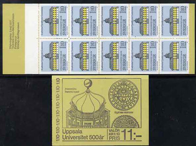 Sweden 1977 Uppsala University 11k booklet complete and fine, SG SB318