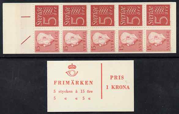 Sweden 1961 Numeral & King Gustav 1k booklet complete and fine, SG SB144
