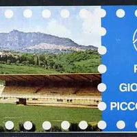 San Marino 1985 Small States Games 4000L booklet complete and fine, SG SB1