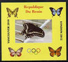 Benin 2009 Butterflies & Olympics #05 individual imperf deluxe sheet unmounted mint. Note this item is privately produced and is offered purely on its thematic appeal