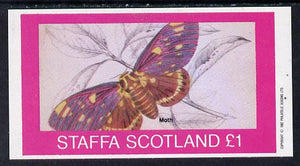 Staffa 1982 Butterflies & Moths (Moth) imperf souvenir sheet (£1 value) unmounted mint