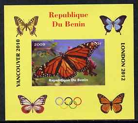 Benin 2009 Butterflies & Olympics #08 individual imperf deluxe sheet unmounted mint. Note this item is privately produced and is offered purely on its thematic appeal
