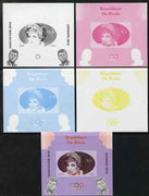 Benin 2009 Princess Diana, Kennedy & Olympics #04 individual deluxe sheet, the set of 5 imperf progressive proofs comprising the 4 individual colours plus all 4-colour composite, unmounted mint