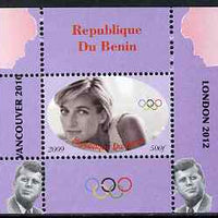 Benin 2009 Princess Diana, Kennedy & Olympics #05 individual perf deluxe sheet, unmounted mint. Note this item is privately produced and is offered purely on its thematic appeal