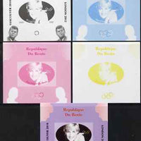 Benin 2009 Princess Diana, Kennedy & Olympics #06 individual deluxe sheet, the set of 5 imperf progressive proofs comprising the 4 individual colours plus all 4-colour composite, unmounted mint