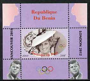 Benin 2009 Princess Diana, Kennedy & Olympics #07 individual perf deluxe sheet, unmounted mint. Note this item is privately produced and is offered purely on its thematic appeal