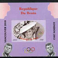 Benin 2009 Princess Diana, Kennedy & Olympics #07 individual imperf deluxe sheet, unmounted mint. Note this item is privately produced and is offered purely on its thematic appeal