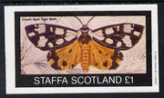 Staffa 1982 Moths (Tiger Moth) imperf souvenir sheet (£1 value) unmounted mint
