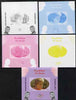 Benin 2009 Princess Diana, Kennedy & Olympics #10 individual deluxe sheet, the set of 5 imperf progressive proofs comprising the 4 individual colours plus all 4-colour composite, unmounted mint
